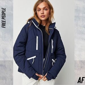 FREE PEOPLE MOVEMENT ALL PREPPED SHORT PARKA IN NAVY NWT SIZE XL